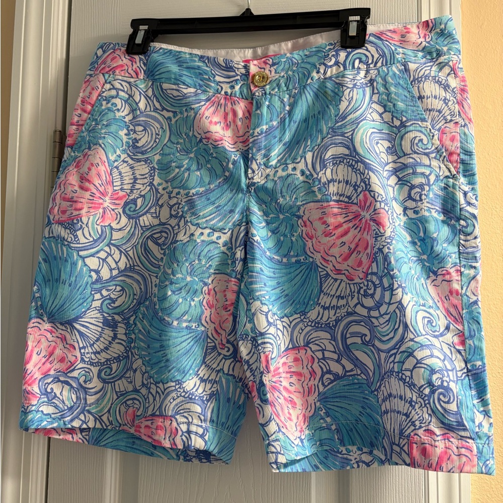Lilly Pulitzer Blue and Pink Patterned Women Shorts